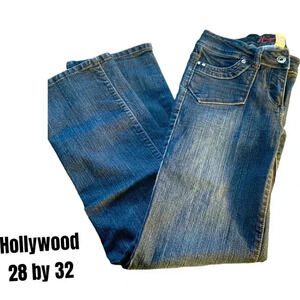 Hollywood jeans, 28 x 32,  EUC